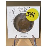 1927 P Lincoln Wheat Penny Fine