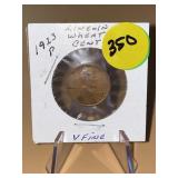 1923 P Lincoln Wheat Penny V Fine