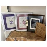 4 Pcs - Assorted Framed Wall Art