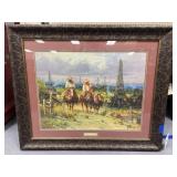 Framed Wall Art "Oil Patch Cowhands" 36"x30"