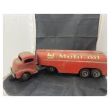 Vintage Mobilgas Metal Tanker Toy