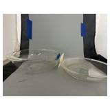 2 - Pyrex Glass Pie Tin & Bowl
