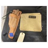Leather Gun Holster & Leather Nail Bag