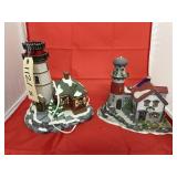 2 Pcs - Lighted Lighthouse Dï¿½cor