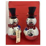 2 - Decorative Battery Op Snowmen