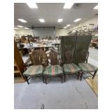 4 - Upholstered Wood Side Chairs