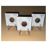 2 - 1973 D-S Lincoln Pennies