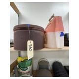 Fishing Can w/Lid & Minnow Bait Bucket