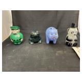 4 Pcs - Plastic Coin Banks - Lotion Dispenser