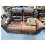 Reclining Leather Loveseat 63'L