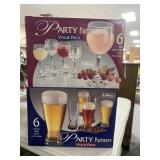 2 Pcs - 6 Pilsner & 6 Wine Glasses - NIB