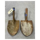 2 - Vintage Shovel Heads - no handles