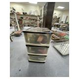 3 - Drawer Plastic Rolling Storage Drawers