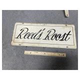 Single Sided Metal Sign "Reed