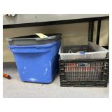 4 - Plastic Totes & Bag of Ice Melt