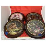 4 Pcs - Assorted Framed Collectible Plates