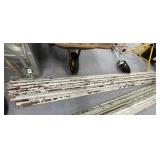 6 - Vintage Painted Wood Trim 98"L