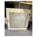 Vintage Medicine Cabinet Door 19"x19"