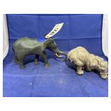 Rubber Elephant & Herd Elephant