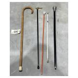 5 pcs. Assorted walking canes