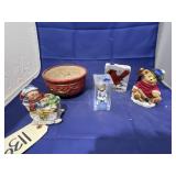 5 pcs. Snowman trinket box, Precious moments