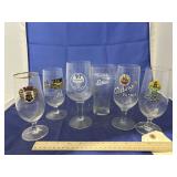 6 Pcs - Advertising Beer Glasses