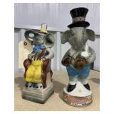 Red Wine Elephant Decanter & 1857 Decanter