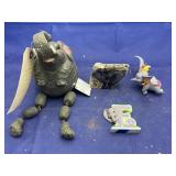 4 pcs. Elephant figurine, Dumbo ornament