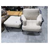 Patio Chair w/Cushion & Ottoman