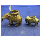 2 pcs. Metal elephant figurines