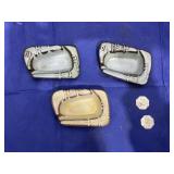 3 pcs. Frankoma Pottery Mini Dishes and Tokens