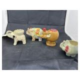 4 Pcs Elephants - Bank - Planters - Figurine