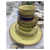 11 Pcs - Frankoma Dishes - Plates & Bowls