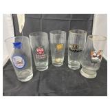 5 Pcs - Advertising Beer Glasses