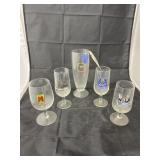 5 Pcs - Advertising Beer Glasses