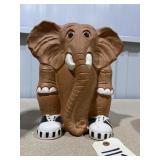 Elephant Cookie jar signed