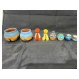 8 Pcs - Native American Pottery T.Toehay