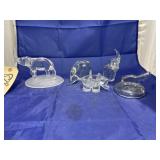 5 pcs. Glass Elephant figurines some lead crystal