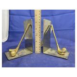 Metal Golf Bookends