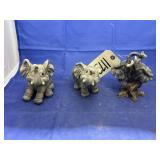 3 pcs. Elephant figurines