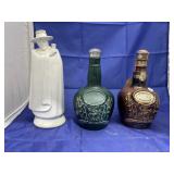 3 pcs. Liquor Decanters- 1 is Wedgwood