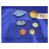 6 pcs. Frankoma pottery medallions
