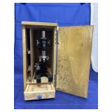 Small Adams Microscope in Wooden Box