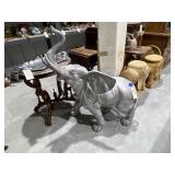 Metal Elephant Statue 44"H x 36"L