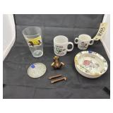 5 pcs. Bowl, cup, circus drinking glass