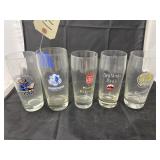 5 Pcs - Advertising Beer Glasses