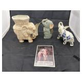 3 - Ceramic Elephants - Made in Japan & Holland
