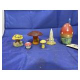 6 pcs. of mushroom dï¿½cor