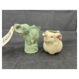2 elephant planters