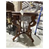 Marbled Topped Side Table 24"L x 18"W x 28"H